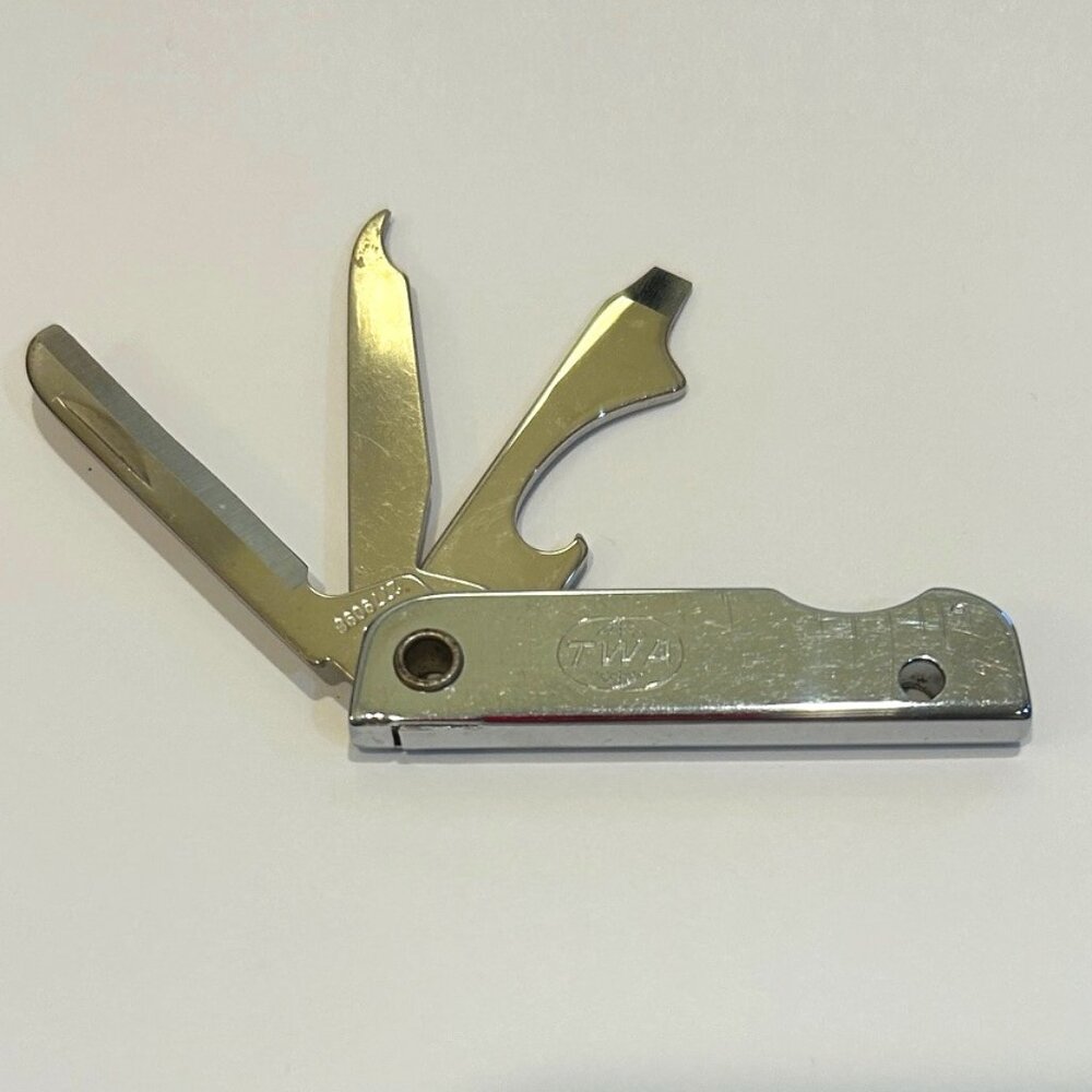 TWA Pocketknife Small Silvertone VINTAGE
